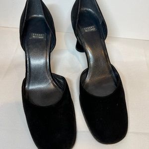 Stuart Wetzman Black Suede Pumps